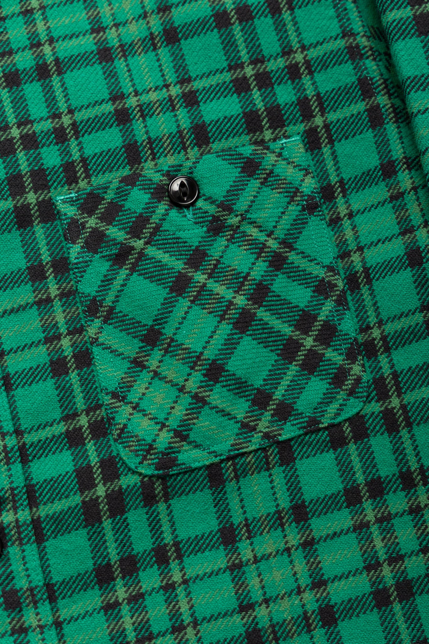 Twill Check L/S Work Shirt - Green