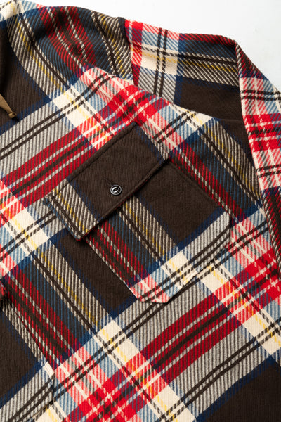 Cagoule Shirt Cotton Heavy Twill Plaid - Brown