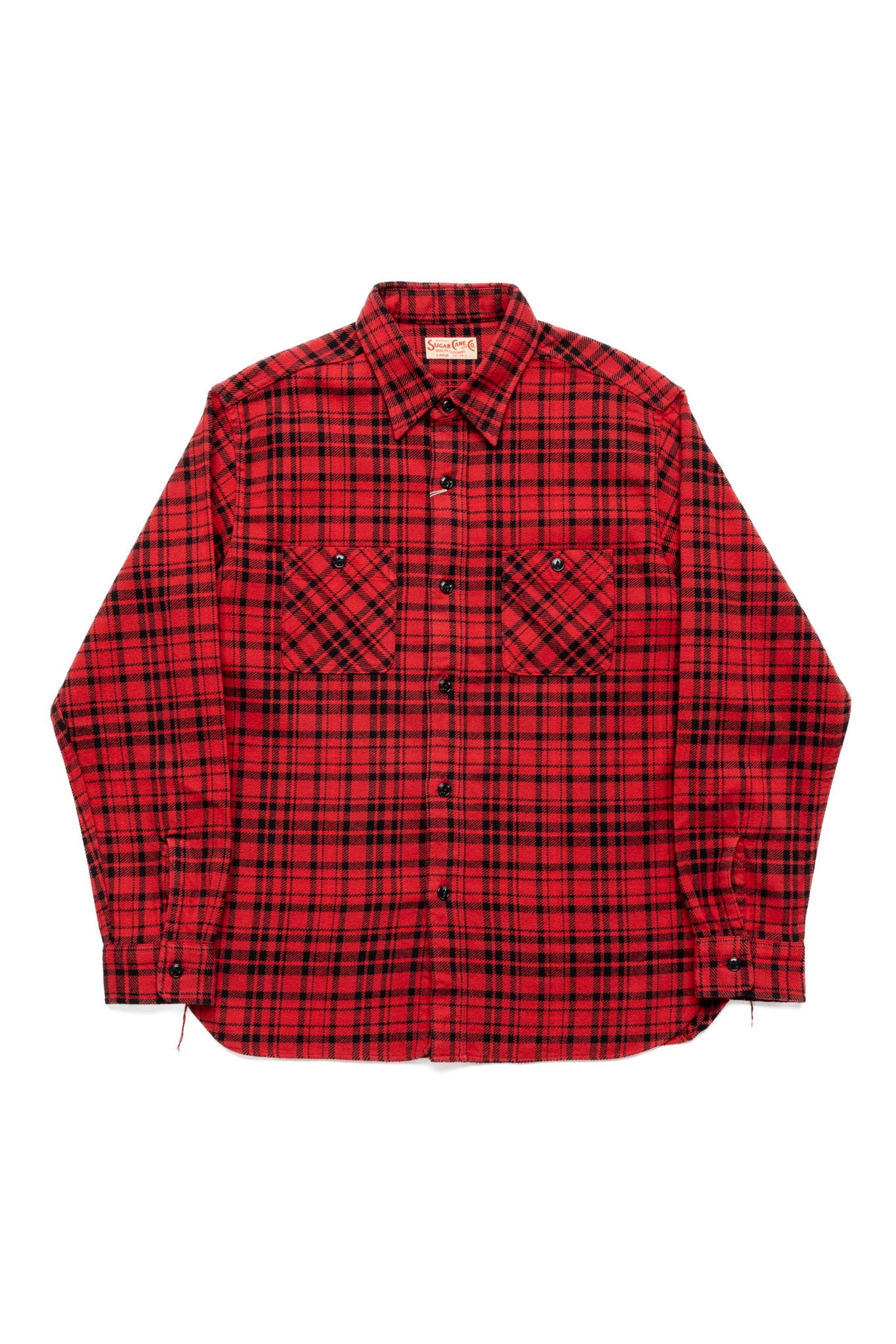 Twill Check L/S Work Shirt - Red