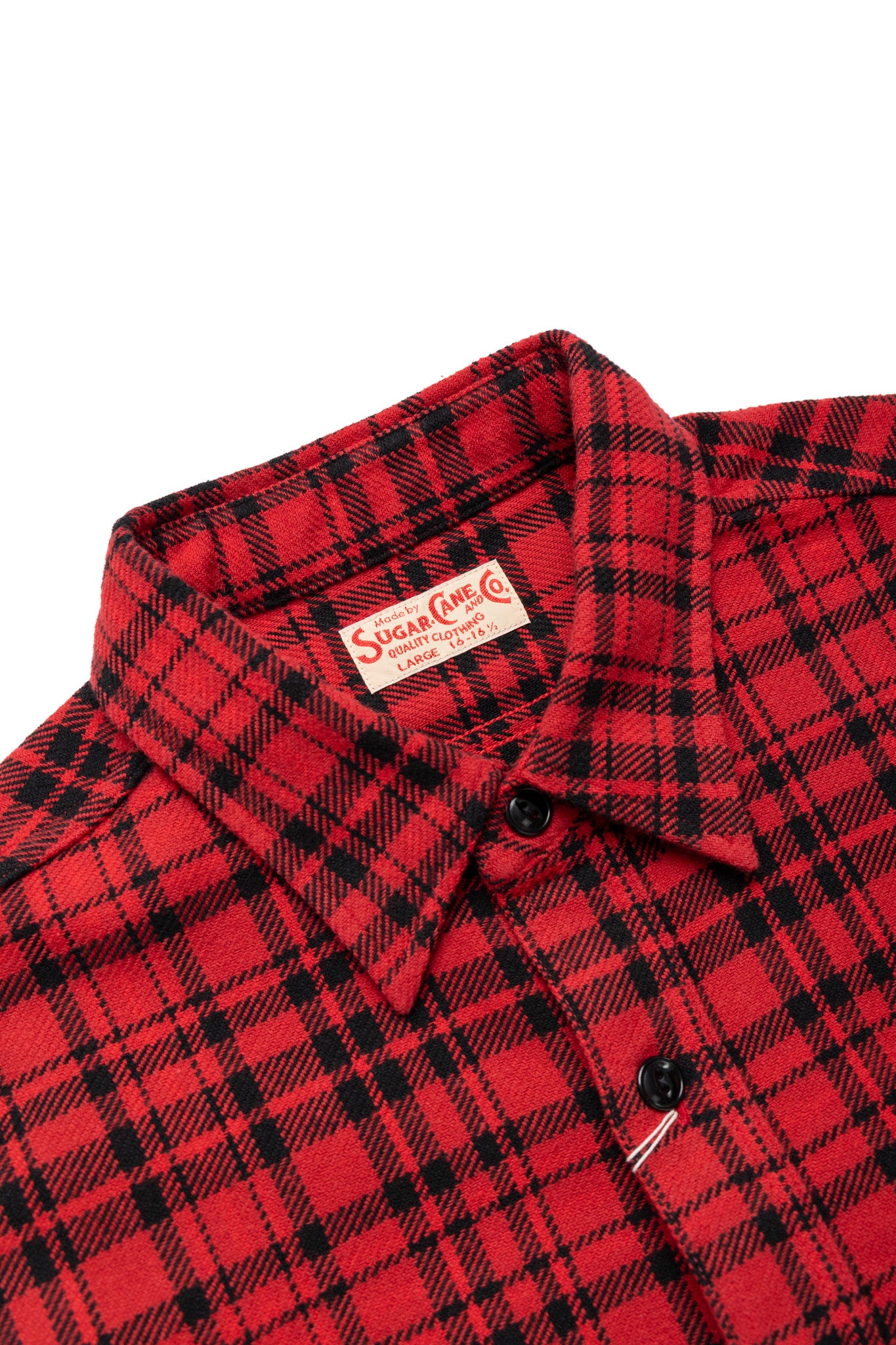 Twill Check L/S Work Shirt - Red