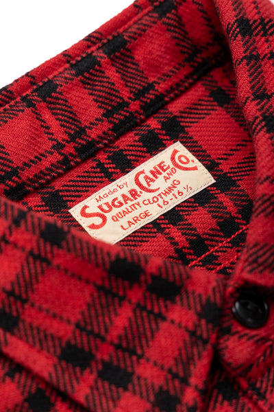 Twill Check L/S Work Shirt - Red