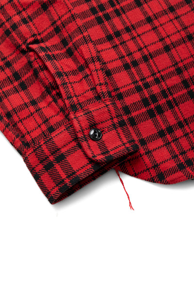 Twill Check L/S Work Shirt - Red