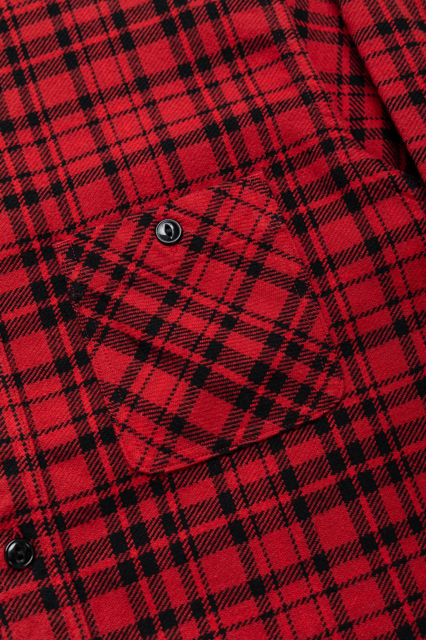 Twill Check L/S Work Shirt - Red