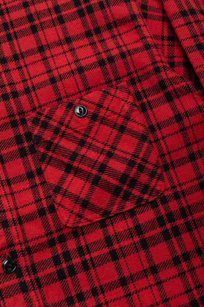 Twill Check L/S Work Shirt - Red