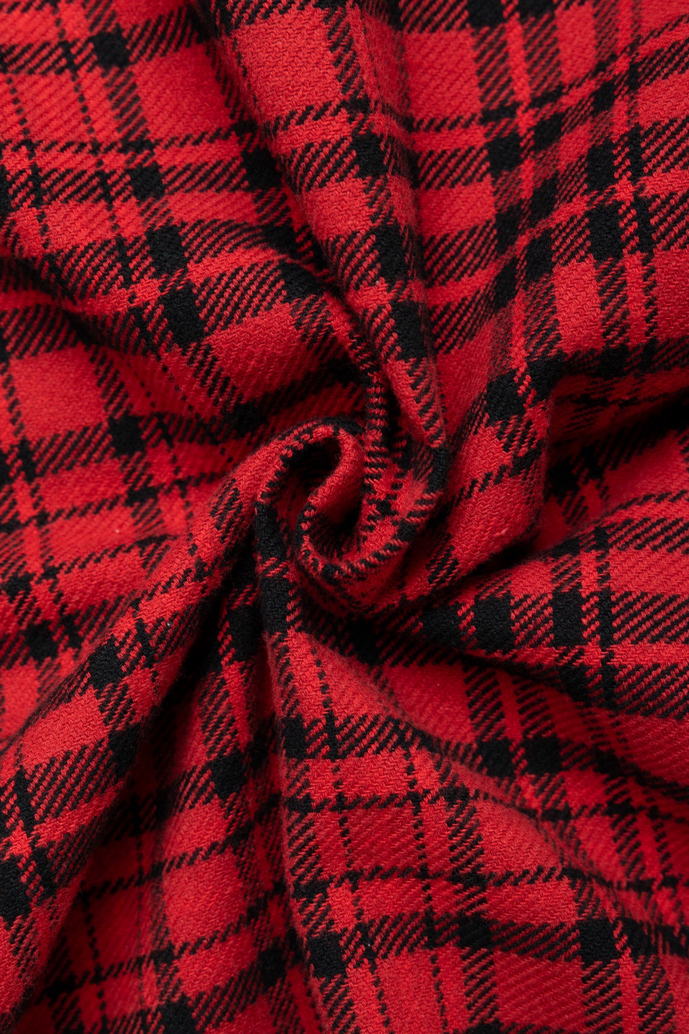 Twill Check L/S Work Shirt - Red