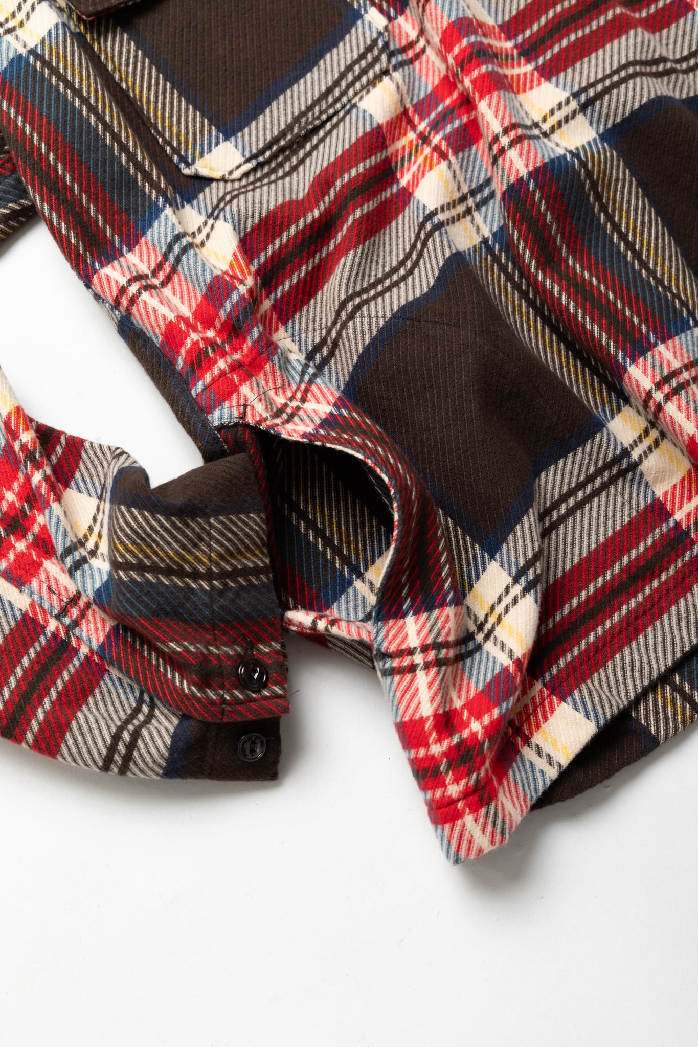 Cagoule Shirt Cotton Heavy Twill Plaid - Brown
