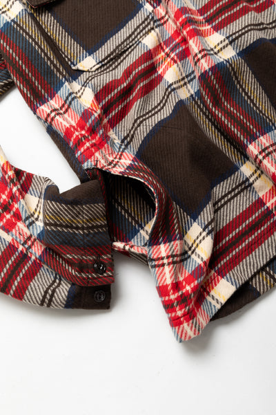 Cagoule Shirt Cotton Heavy Twill Plaid - Brown