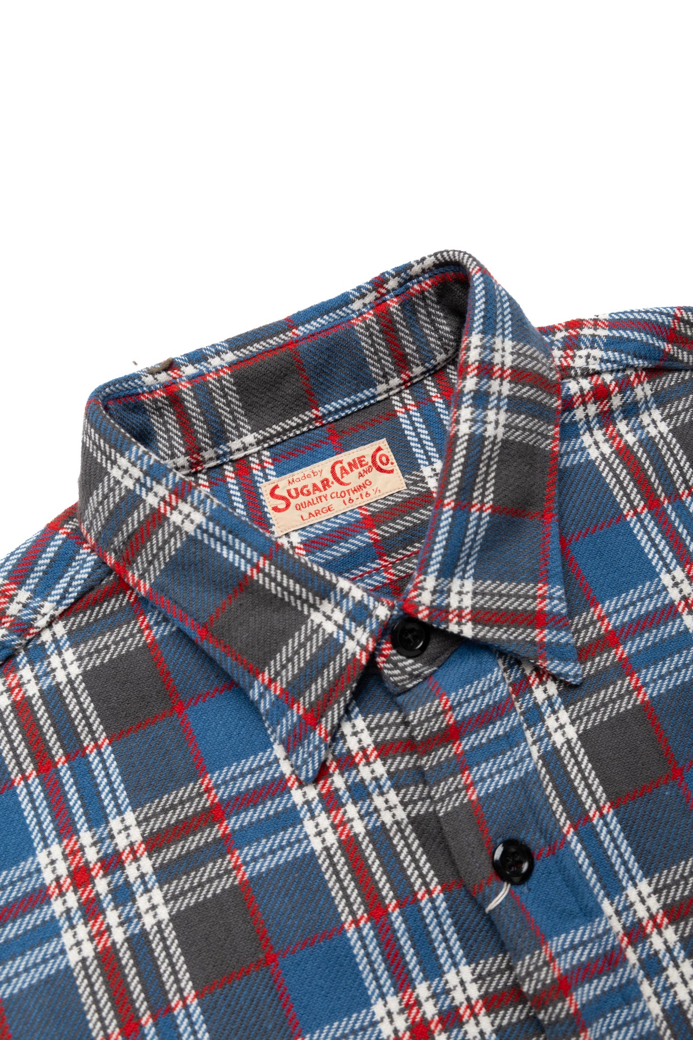 Twill Check L/S Work Shirt - Blue
