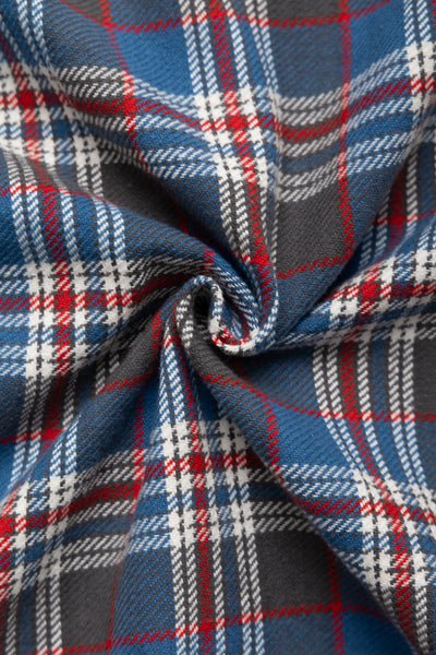 Twill Check L/S Work Shirt - Blue