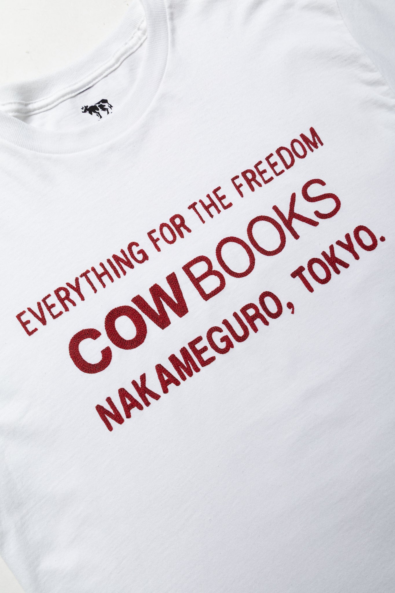 Book Vendor T-Shirt - White x Red