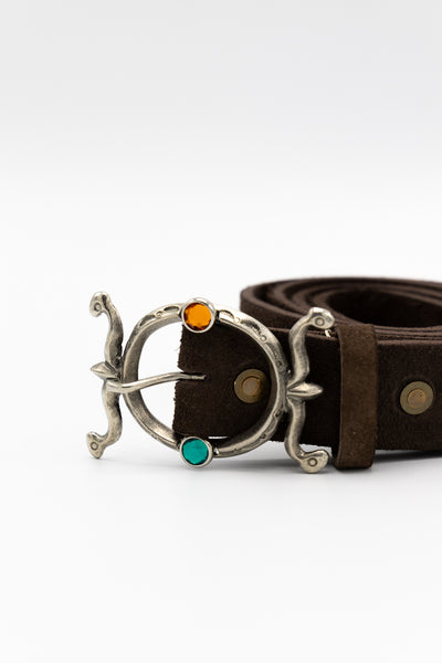 Suede NEPTUNE DISCO Buckle Belt