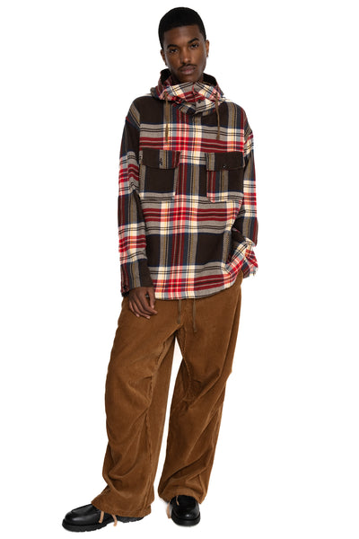 Cagoule Shirt Cotton Heavy Twill Plaid - Brown