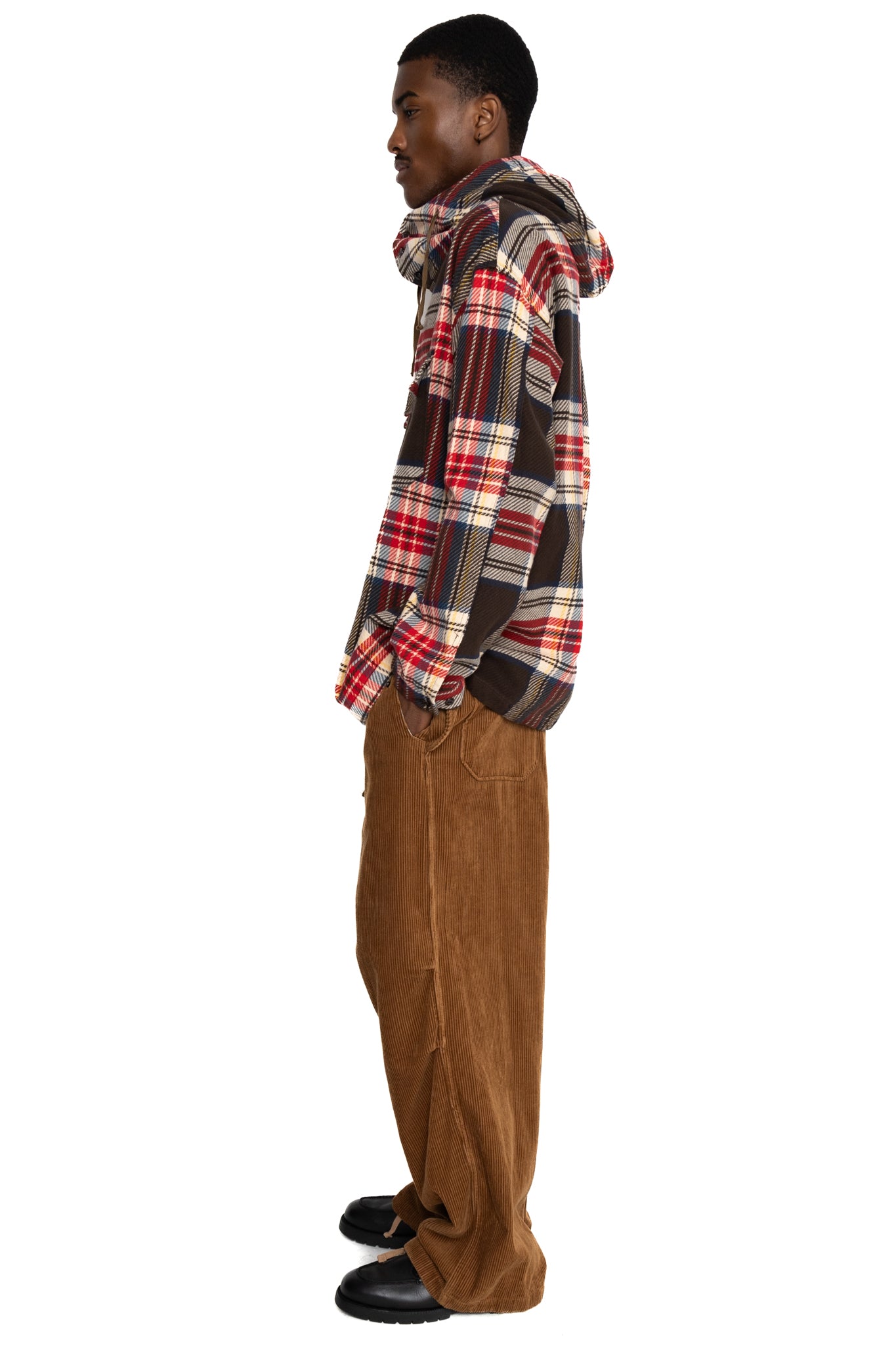 Cagoule Shirt Cotton Heavy Twill Plaid - Brown