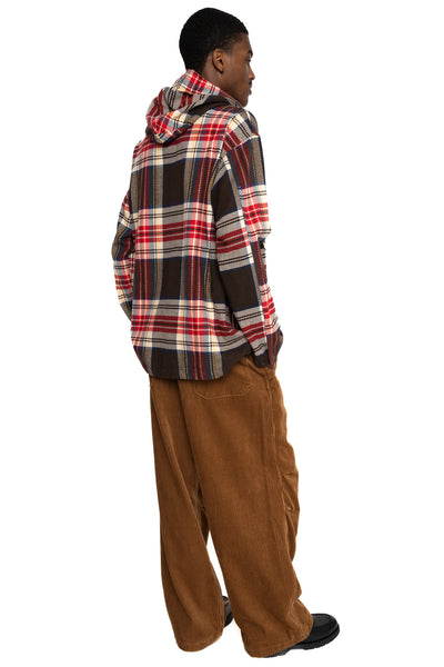 Cagoule Shirt Cotton Heavy Twill Plaid - Brown