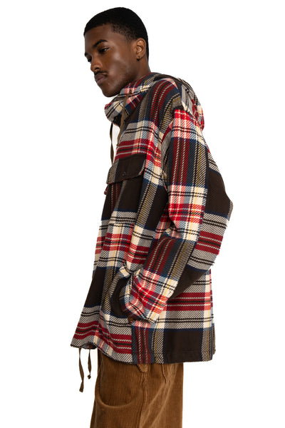 Cagoule Shirt Cotton Heavy Twill Plaid - Brown