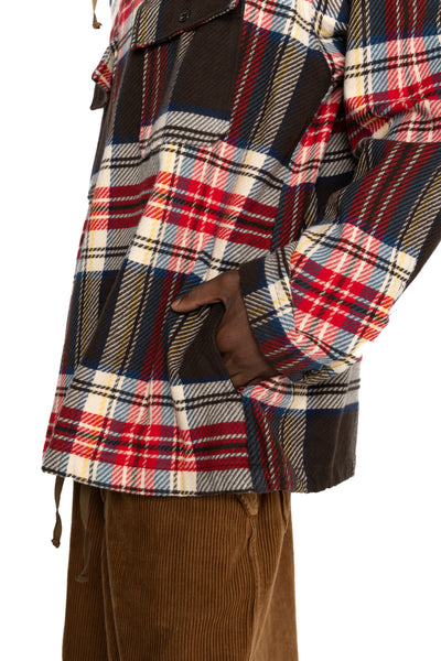 Cagoule Shirt Cotton Heavy Twill Plaid - Brown