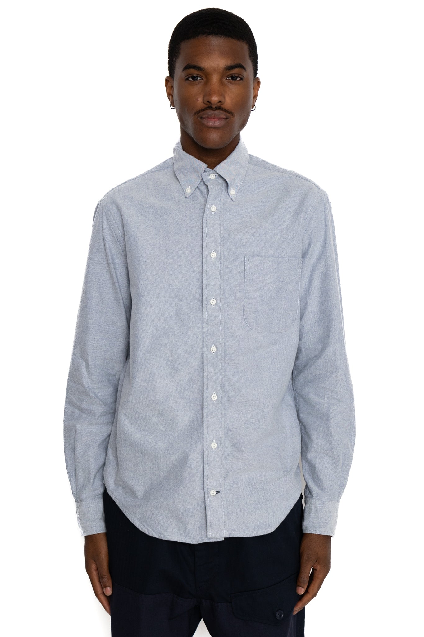 Brushed Fall Oxford Button Down - Navy