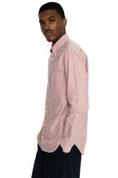Brushed Fall Oxford Button Down - Red