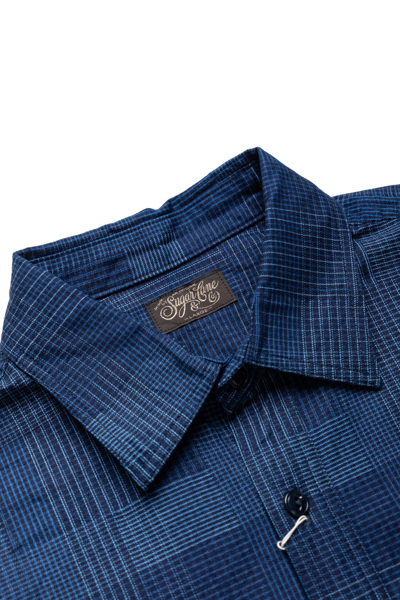 Indigo Patchwork Work Shirt - Navy