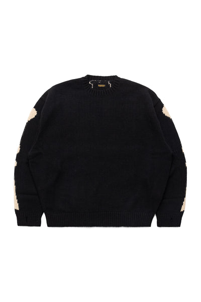 5G Wool BONE Crew Sweater - Black