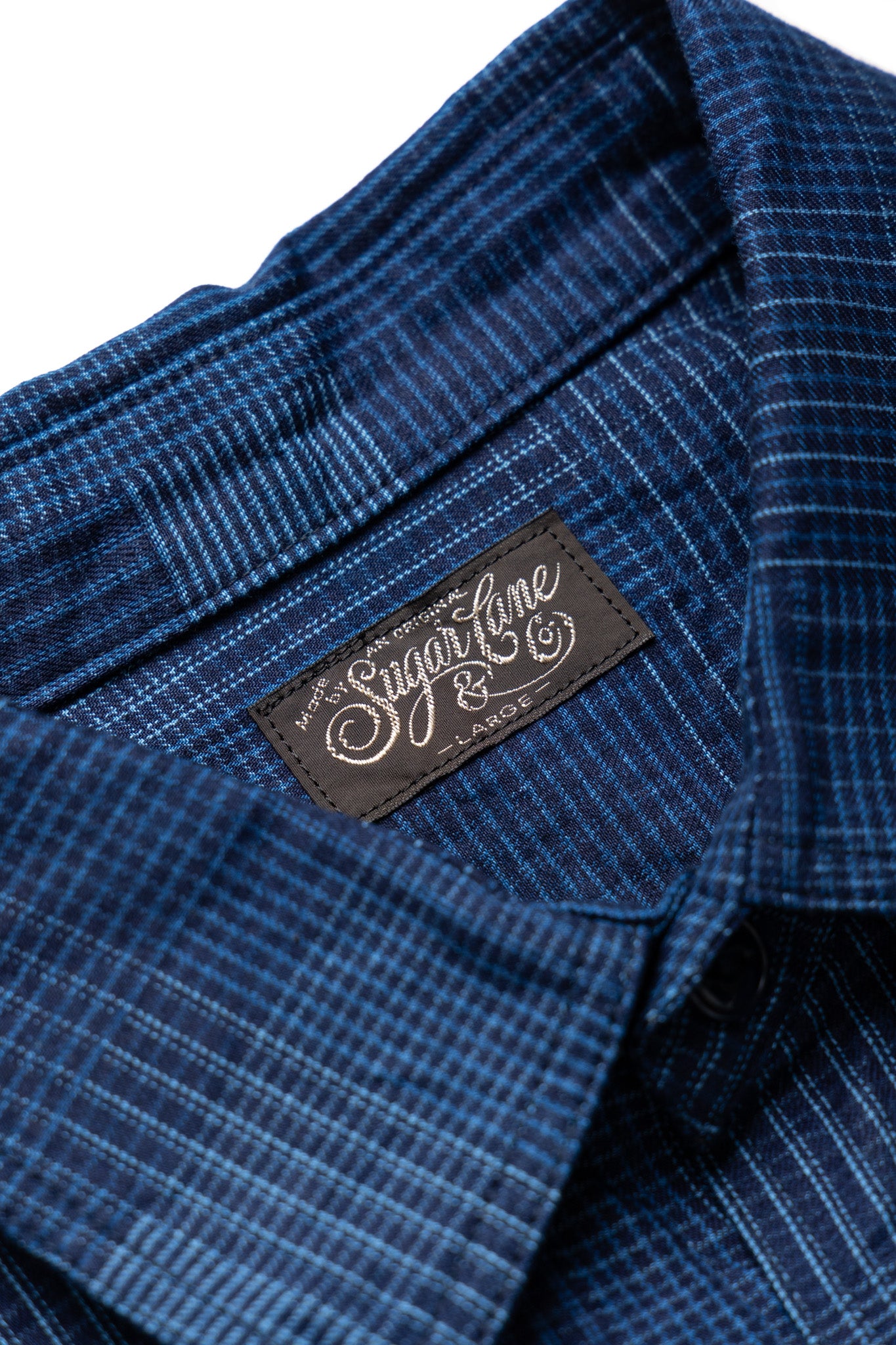Indigo Patchwork Work Shirt - Navy