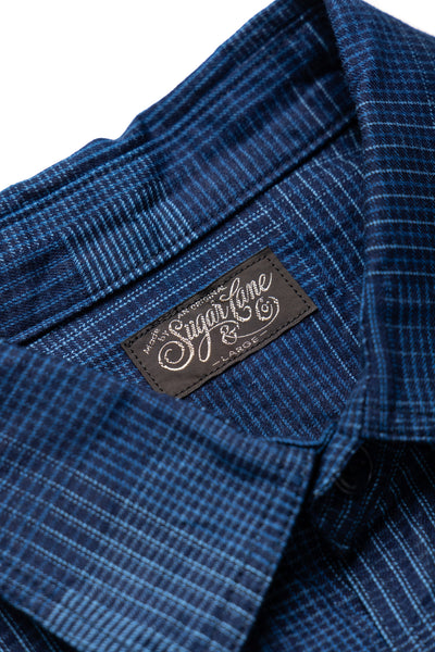 Indigo Patchwork Work Shirt - Navy