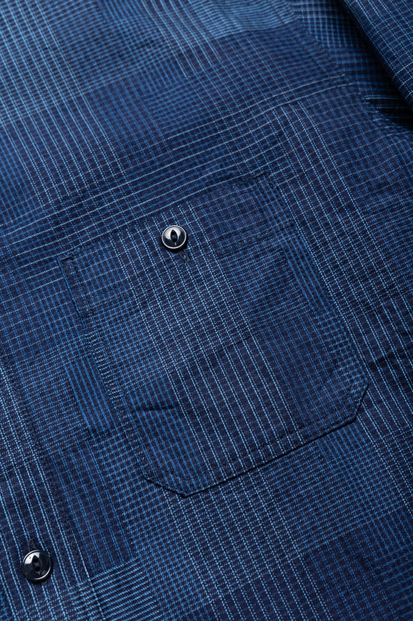 Indigo Patchwork Work Shirt - Navy
