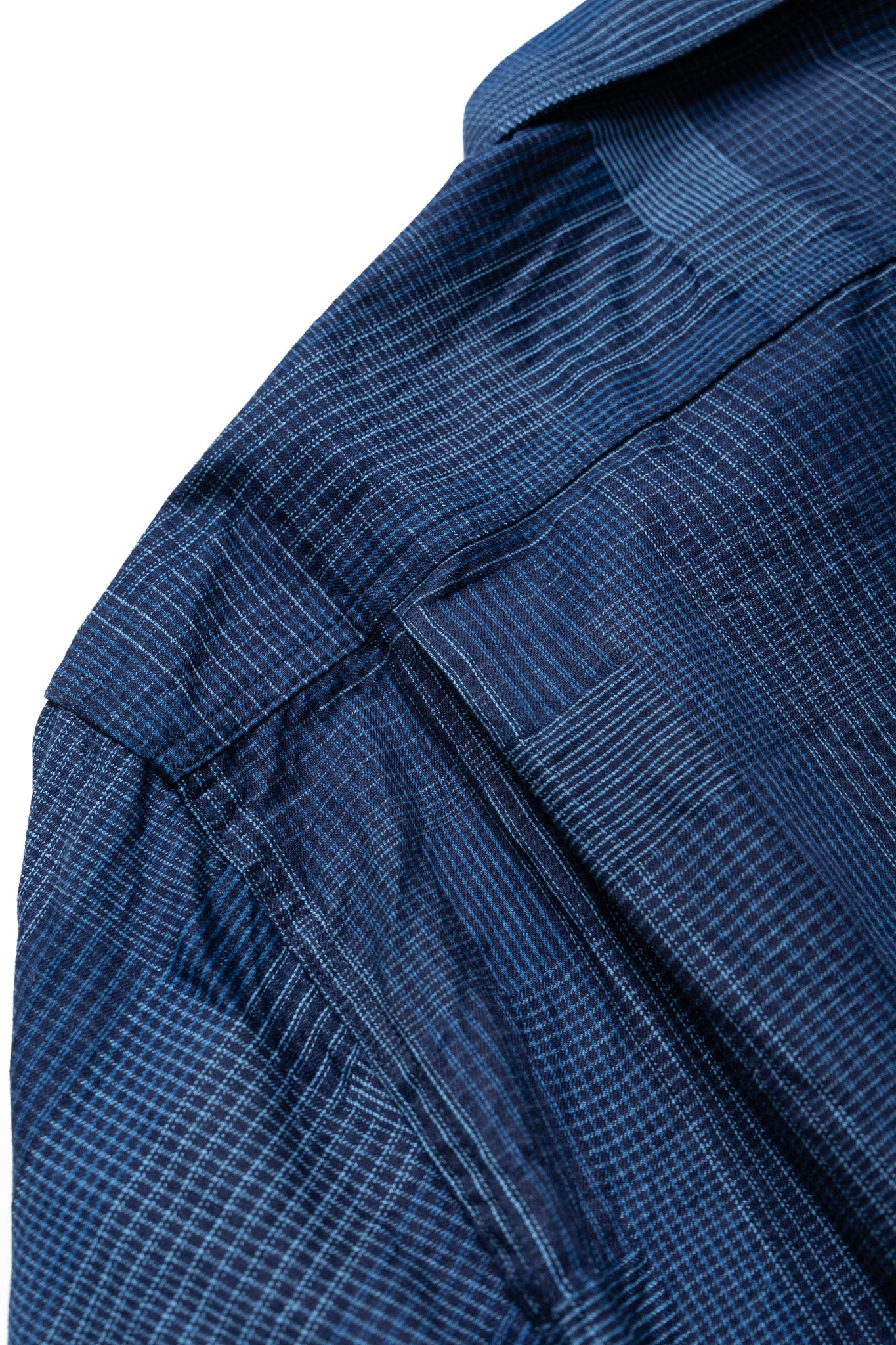 Indigo Patchwork Work Shirt - Navy