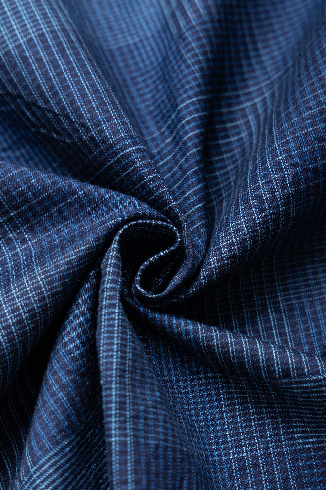 Indigo Patchwork Work Shirt - Navy