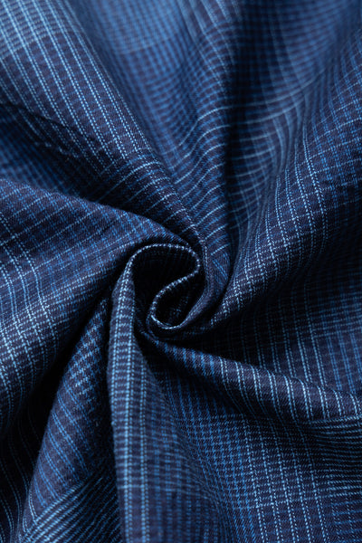 Indigo Patchwork Work Shirt - Navy