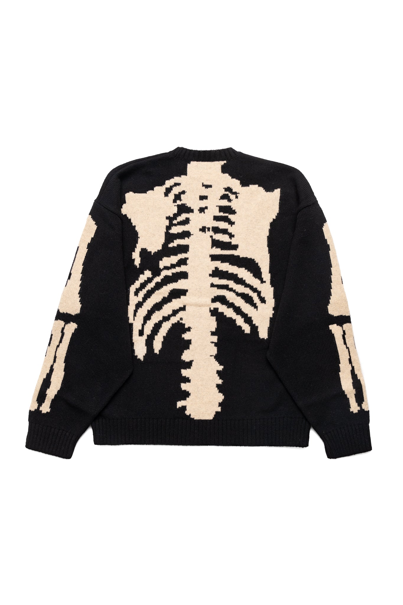 5G Wool BONE Crew Sweater - Black