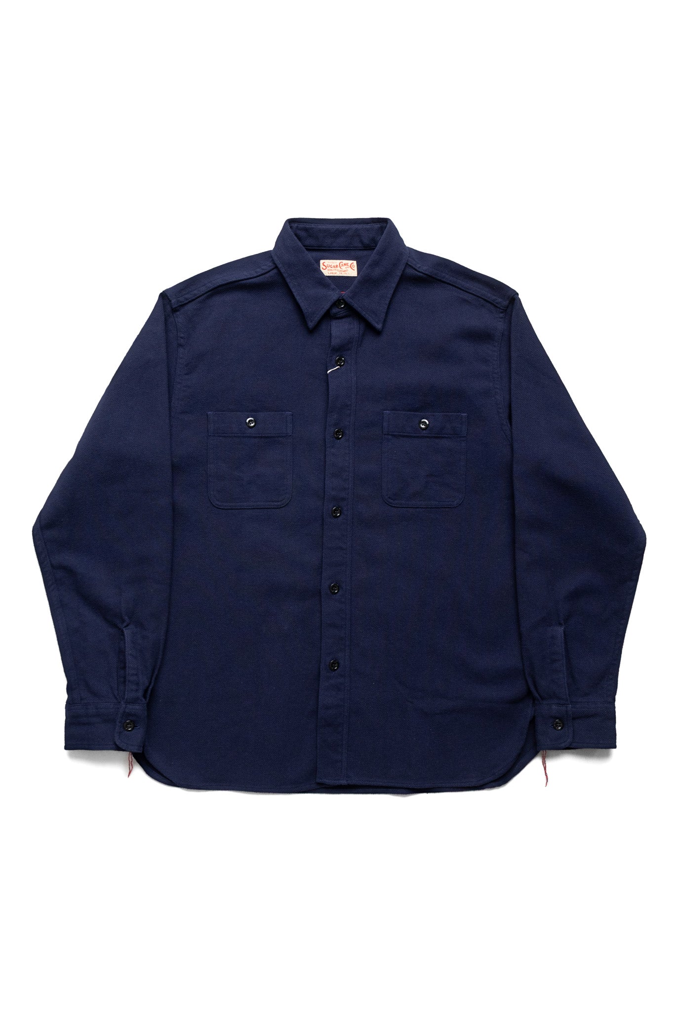 Cotton Twill L/S Work Shirt - Navy