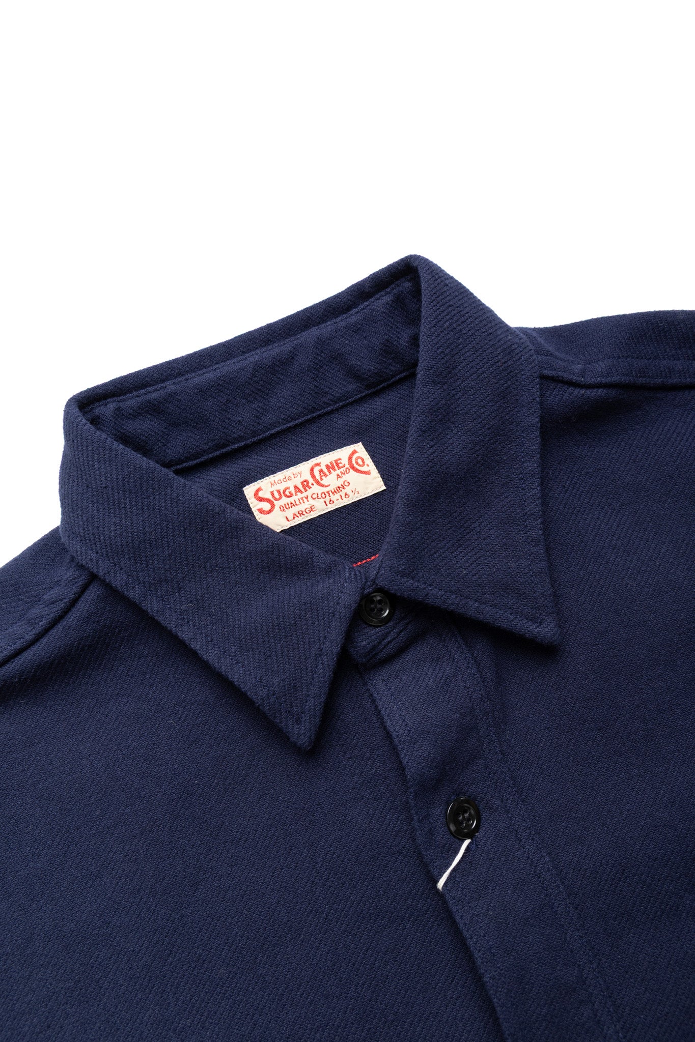 Cotton Twill L/S Work Shirt - Navy