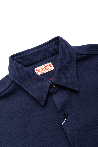 Cotton Twill L/S Work Shirt - Navy