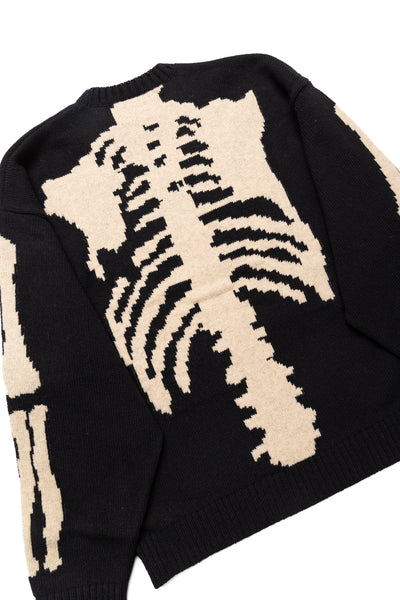 5G Wool BONE Crew Sweater - Black