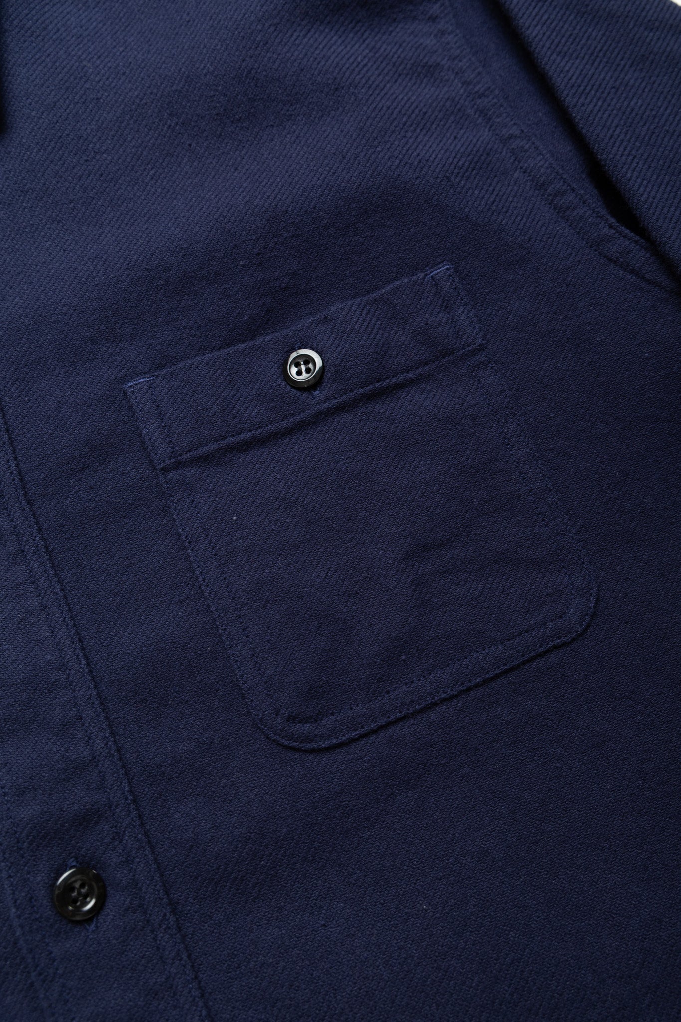 Cotton Twill L/S Work Shirt - Navy