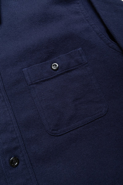 Cotton Twill L/S Work Shirt - Navy