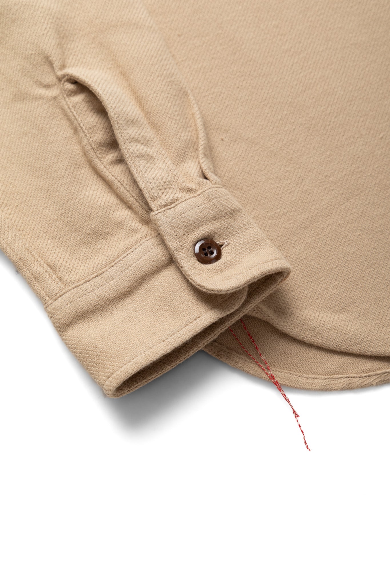 Cotton Twill L/S Work Shirt - Beige