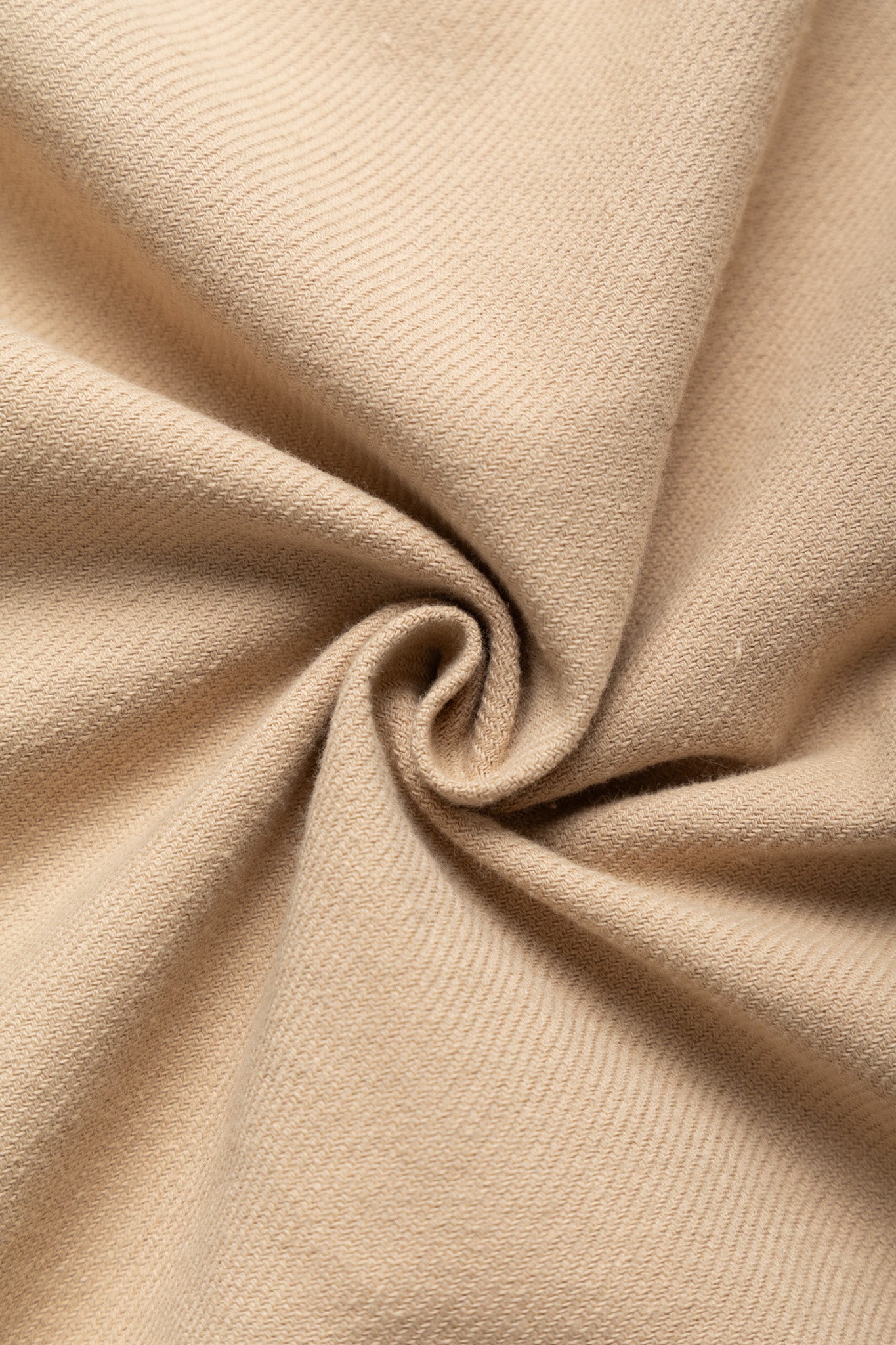 Cotton Twill L/S Work Shirt - Beige