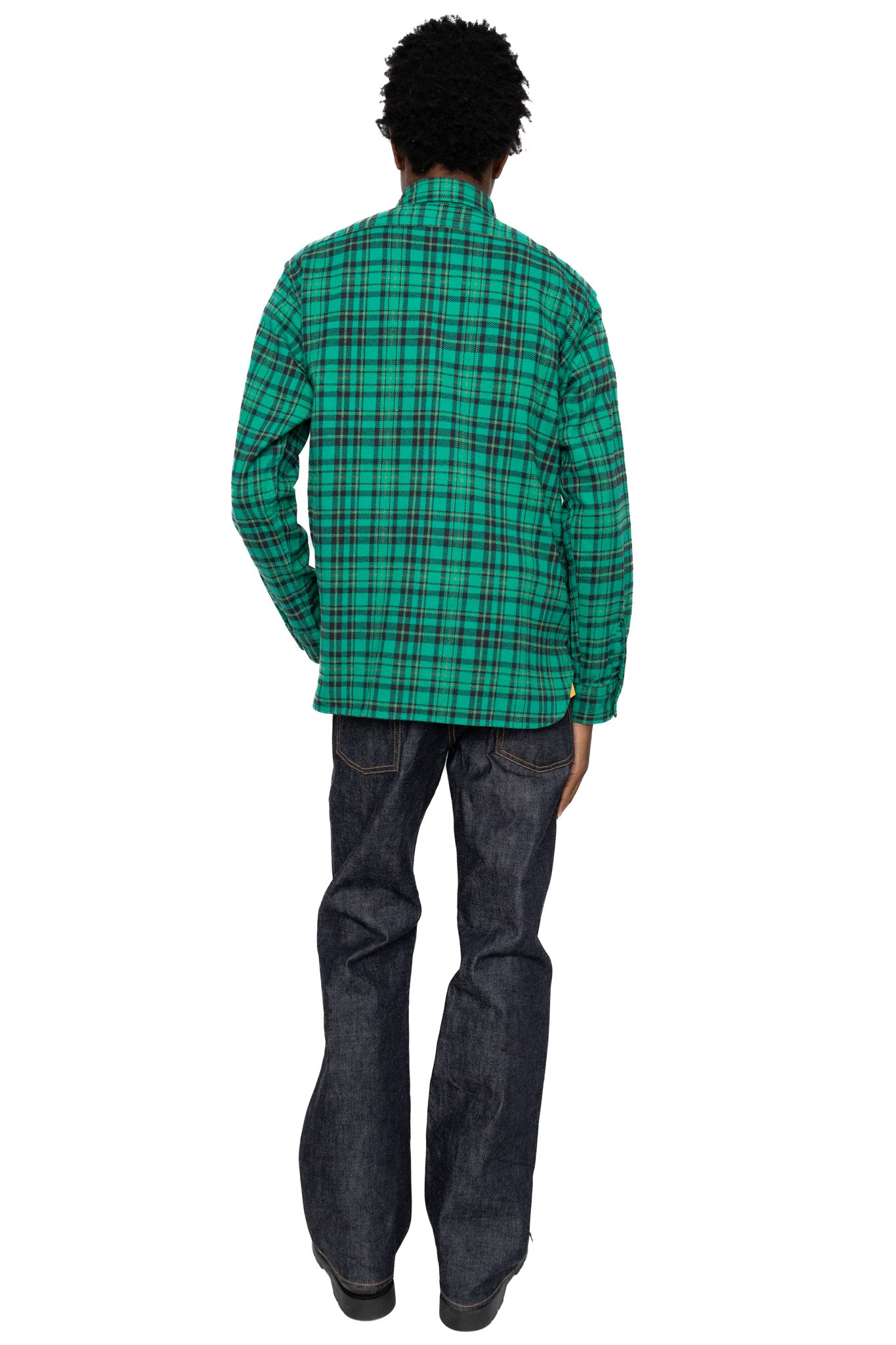 Twill Check L/S Work Shirt - Green