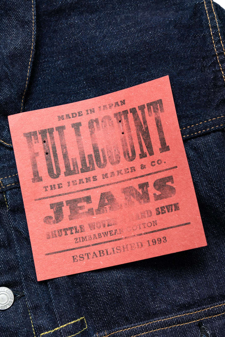 Fullcount 2107SSW Type 1 Denim Jacket (Super Smooth) - Indigo