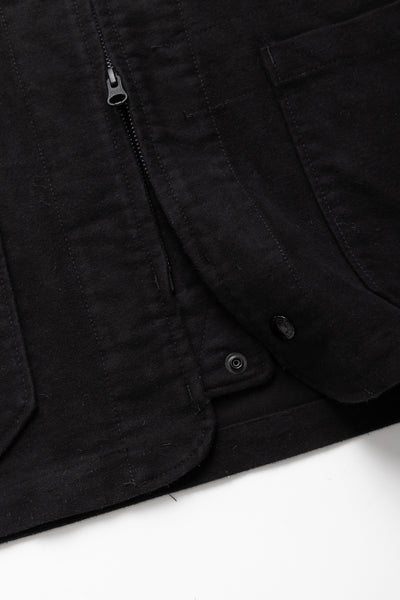 Shooting Jacket Cotton Moleskin - Black