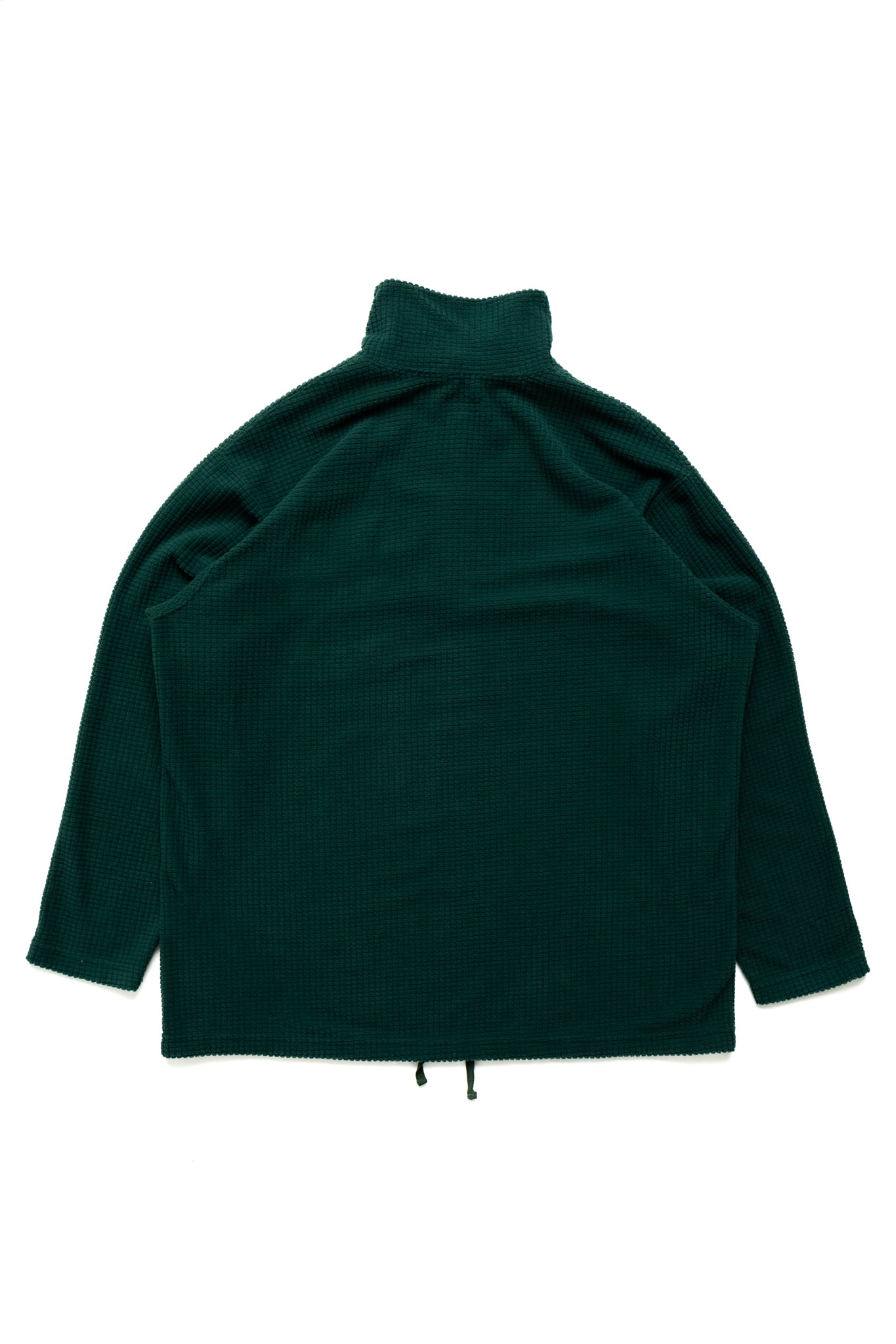 Zip Mock Neck Polyester Waffle - Forest