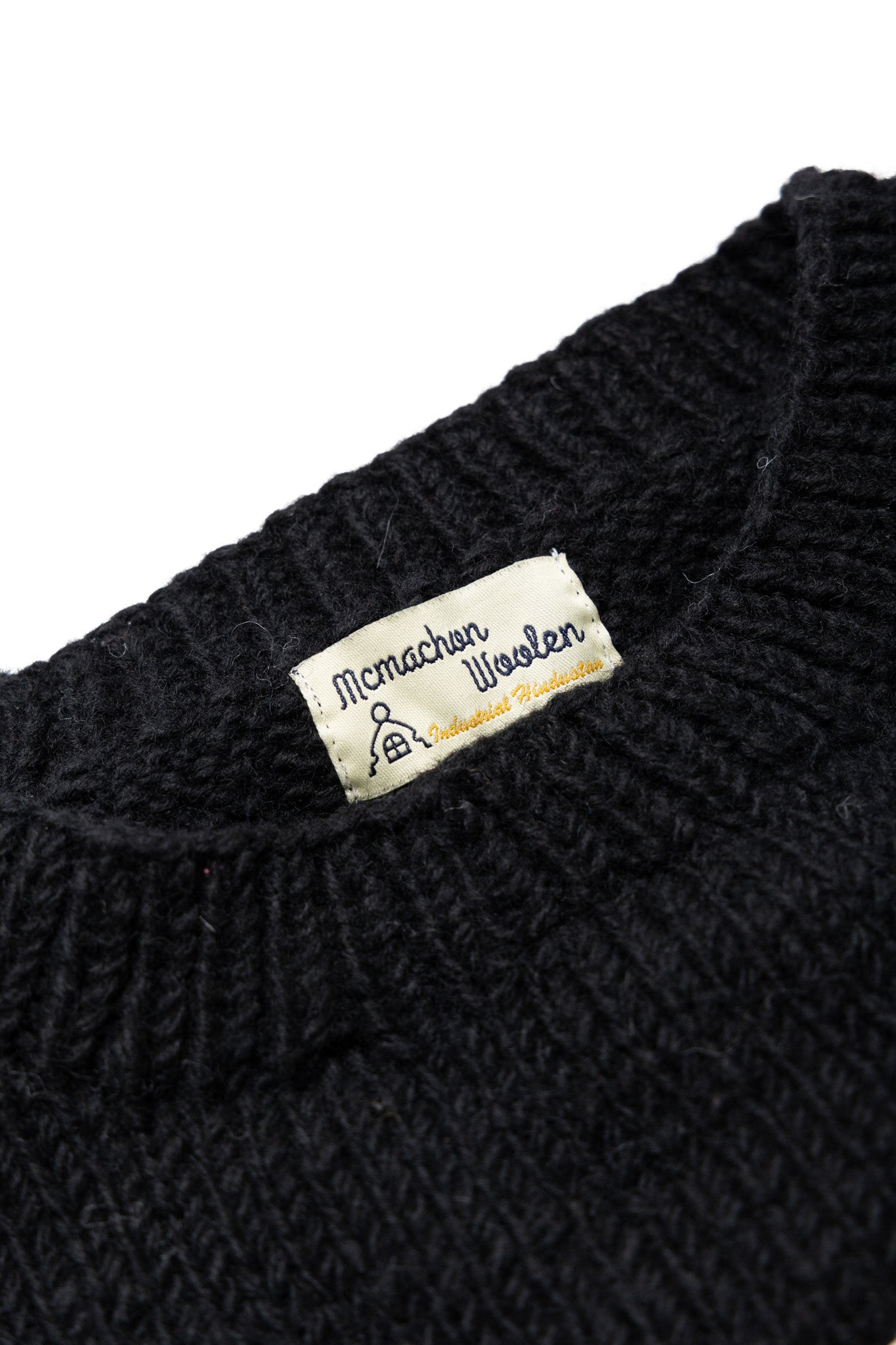Crewneck Knit "3D Bone" - Black