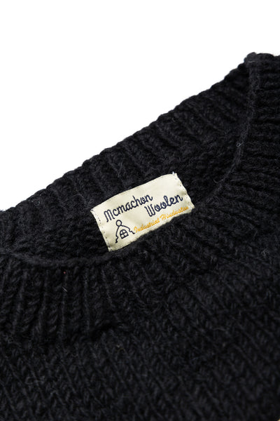Crewneck Knit "3D Bone" - Black