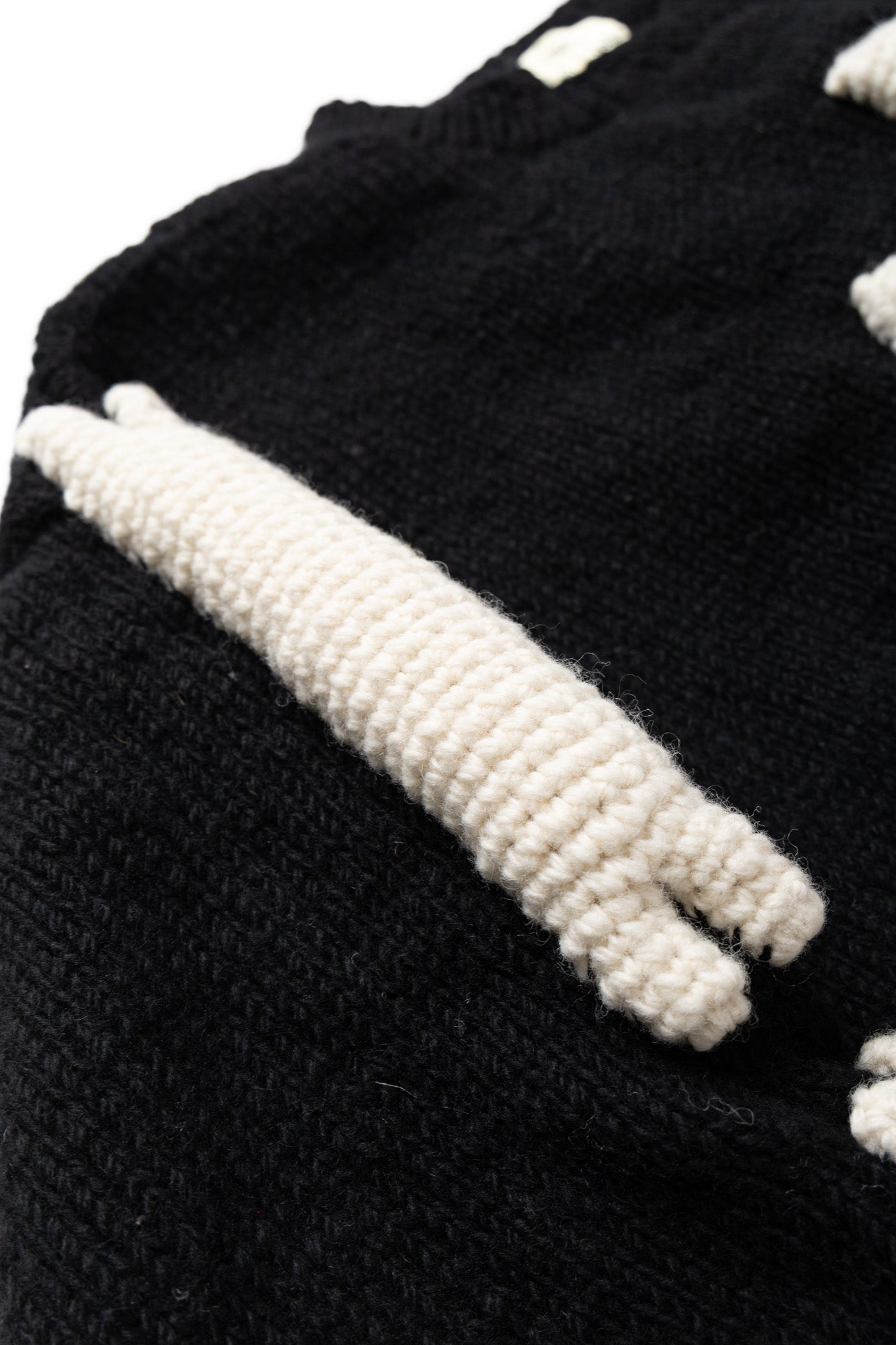 Crewneck Knit "3D Bone" - Black