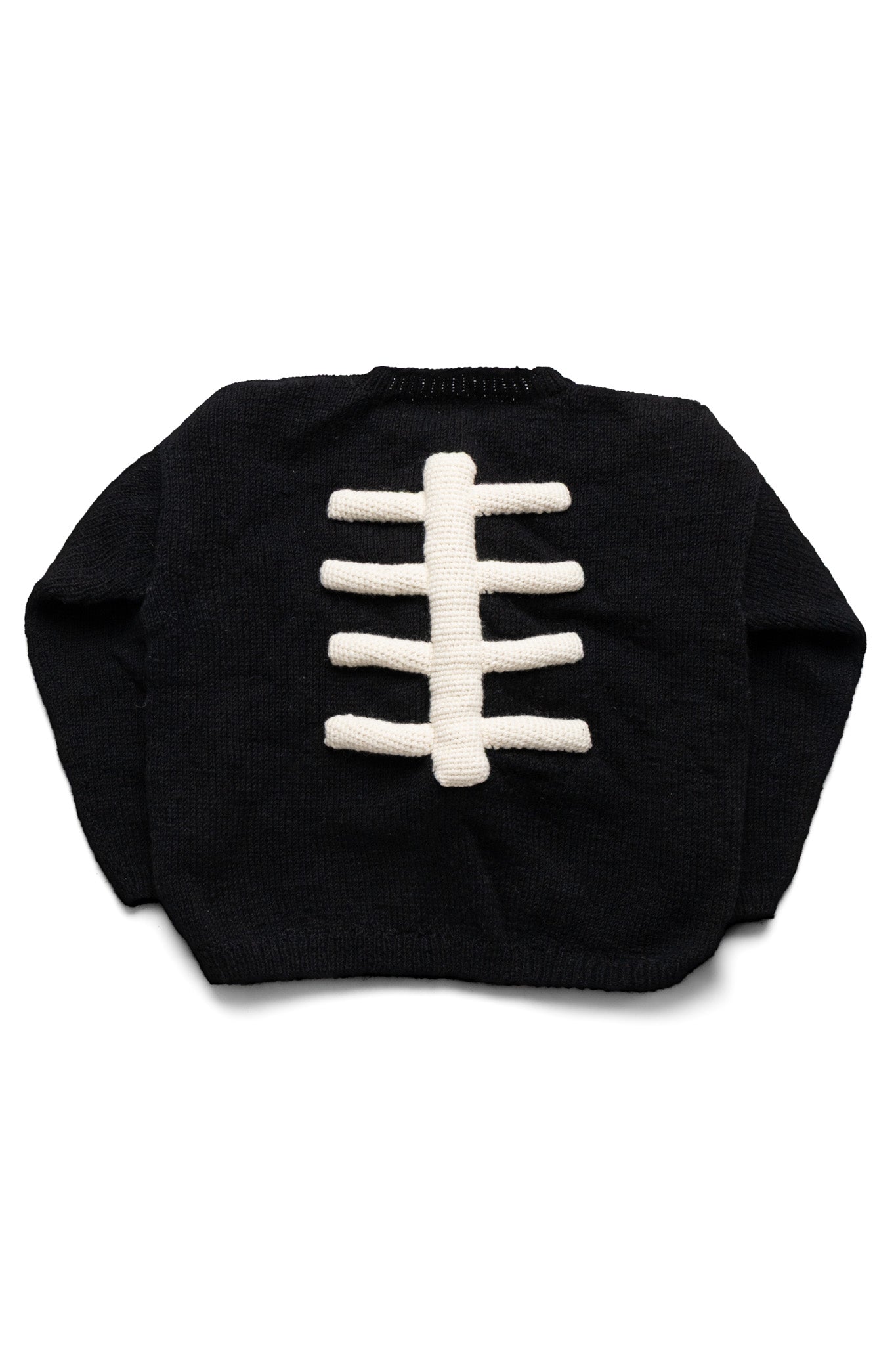 Crewneck Knit "3D Bone" - Black