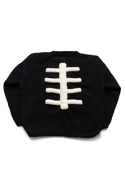 Crewneck Knit "3D Bone" - Black
