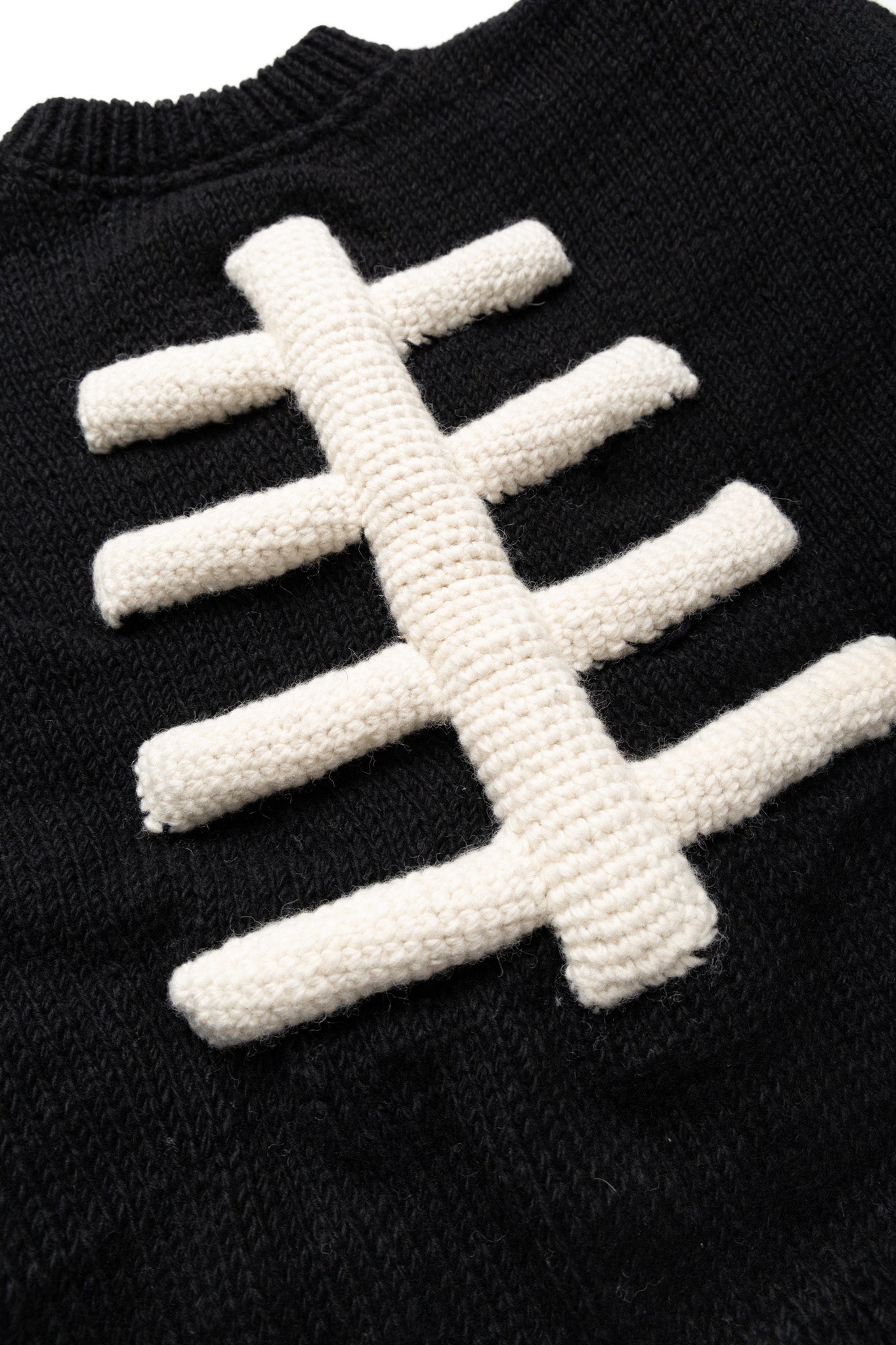 Knit MA-1 "3D Bone" - Black