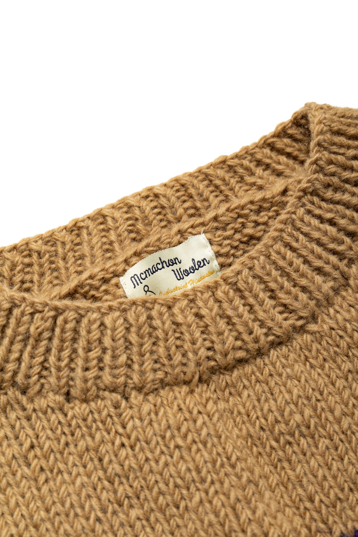 Handmade "Chopped Cheese" Crewneck Knit - Beige